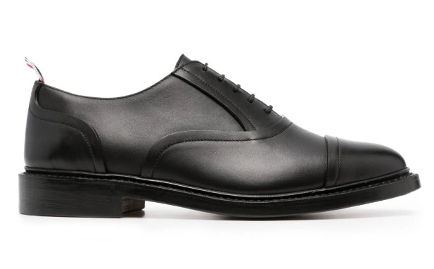 THOM BROWNE 옥스퍼드 캡 토 슈즈 블랙